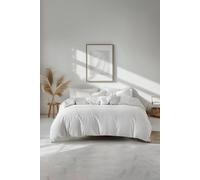 The Linen Consultancy Lazy Linens Relaxxx Duvet Cover Set In White White Double