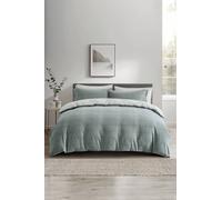 The Linen Consultancy Lazy Linens Soft Squares Duvet Cover Set In Light Blue Light Blue