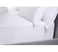 The Linen Consultancy 'tlc 5 Star Hotel Concept' 250Tc Cotton Percale Extra Deep Fitted Sheet & Pair Of Standard Pillowcases Set In White White Double Fitted