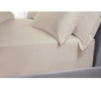 The Linen Consultancy 'tlc 5 Star Hotel Concept' 250Tc Cotton Percale Extra Deep Fitted Sheet & Pair Of Standard Pillowcases Set In Cream Cream Single Fitted