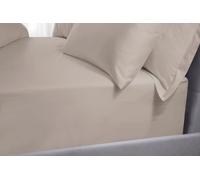 The Linen Consultancy 'TLC 5 Star Hotel Concept' 250TC Cotton Percale Extra Deep Fitted Sheet & Pair of Standard Pillowcases Set The Linen Consultancy Taupe Double Fitted