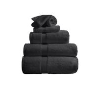 The Linen Consultancy 'TLC 5 Star Hotel Concept' 750GSM BCI Bath Towel 2 Pack in Dark Grey The Linen Consultancy Dark Grey