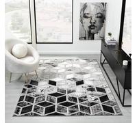The Linen Consultancy Tlc 5 Star Hotel Concept Bianco Rug Grey / Silver In Dark Grey Dark Grey 120cm x 170cm