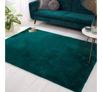 The Linen Consultancy Tlc 5 Star Hotel Concept Luxury Faux Fur Teal Rug Teal