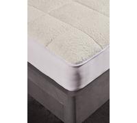 The Linen Consultancy 'TLC 5 Star Hotel Concept' Teddy Soft Fleece Mattress Protector in Cream | Size: Super King The Linen Consultancy Cream Super King