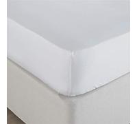 The Linen Yard 250 Thread Count Fitted Sheet, White, Double