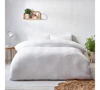 The Linen Yard Chevron Padded Geometric Duvet Cover