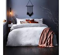 The Linen Yard Ghost Tufted Halloween 100% Cotton Duvet Cover Set in White | Size: Double The Linen Yard White Double