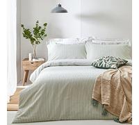 The Linen Yard Hebden Mélange Stripe Duvet Cover Set, Single