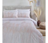 Pampas Cotton Duvet Set Blush The Linen Yard Pink Super King