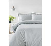 The Linen Yard Silver Waffle 180 Thread Count 100% Cotton Duvet Set Silver