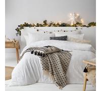 furn. Yard Tufted Tree Double White Festive Duvet Cover Set - Wilko