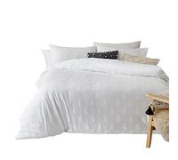 The Linen Yard Tufted Tree Single Duvet Cover Set Cotton Snow
