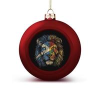 The Lion And Scottish Flag Christmas Baubles Hanging 4PCS