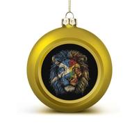 The Lion And Scottish Flag Christmas Baubles Hanging 4PCS