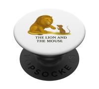 The Lion and the Mouse Classic Aesop’s Fable PopSockets Adhesive PopGrip