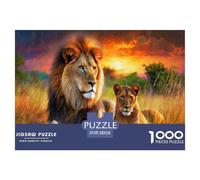 The Lion at Dusk Jigsaw Puzzles for Adults Kids Interesting Puzzles 1000 Piece Educational Games Home Decoration Gifts 38x26cm/1000pcs