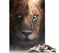 The Lion Cub Portrait Puzzles 500 Piece Puzzles Jigsaw Puzzles for Adults Educational Game Challenge Toy 500pcs (52x38cm)