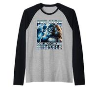 The Lion Does NOT Concern Himself Meme Funny Cringe Unhinged Raglan Baseball Tee