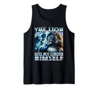 The Lion Does NOT Concern Himself Meme Funny Cringe Unhinged Tank Top