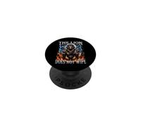 The Lion Does Not Wipe Funny Alpha Muscular Meme PopSockets Adhesive PopGrip