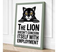 The Lion Doesn't Care Canvas Wall Art Print 18x12 Inch (46 x 30 cm)