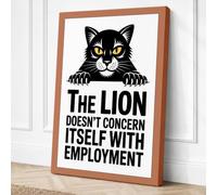 The Lion Doesn't Care Canvas Wall Art Print 24x16 Inch