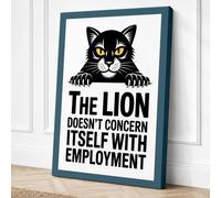 The Lion Doesn't Care Canvas Wall Art Print 30x20 Inch (76 x 51 cm)