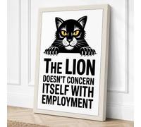 The Lion Doesn't Care Canvas Wall Art Print 30x20 Inch (76 x 51 cm)