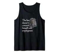 The Lion Doesn't Concern Funny Gen Z Raunch College Meme Gag Tank Top