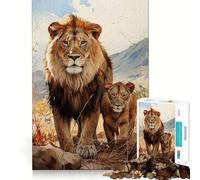 The Lion Dynasty 1000 Piece Jigsaws for Teenagers Puzzle Mind Challenge Toy Calm Pastime Precise Cut Lovely Gift (50x75cm)