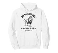 The Lion Has Won Victory Is His Christian Faith Bible Verse Pullover Hoodie
