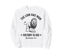 The Lion Has Won Victory Is His Christian Faith Bible Verse Sweatshirt