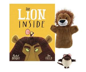 The Lion Inside Book & Puppet Set, Featuring Rachel Bright’s Beloved Story, Includes Lion Hand Puppet & Mouse Finger Puppet by The Puppet Company, Perfect for Storytelling & Interactive Play