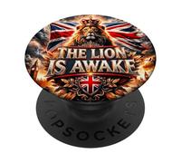 THE LION IS AWAKE - Restore Britain and British Royal Lion PopSockets Adhesive PopGrip