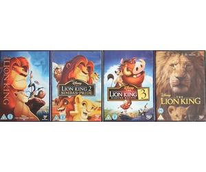 THE LION KING 1-4 COMPLETE DISNEY COLLECTION / 1. THE LION KING / 2. SIMBA'S PRIDE / 3. HAKUNA MATATA / 4. THE MOVIE = ULTIMATE 4x DVD SET