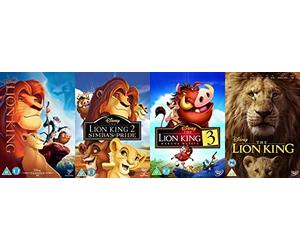 The Lion King 4 Film Collection DVD - The Lion KIng / 2 - Simba's Pride / 3 - Hakuna Matata / The Lion King DVD 2019 - Disney's The Lion King DVD Collection