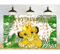 The Lion King Backdrop for Birthday Party Decorations, Wild Jungle Background for Baby Shower Party Cake Table Decorations Supplies, The Lion King Theme Banner, 5x3ft