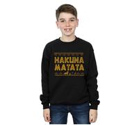 The Lion King Hakuna Matata Sweatshirt Disney Black 12-13 Years