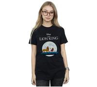 Disney The Lion King Hakuna Matata Walk Cotton Boyfriend T-Shirt In Black Black XXL