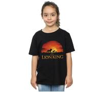 The Lion King Movie Sunset Logo Cotton T-Shirt Disney Black 5-6 Years