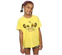 Disney Girls The Lion King Simba Face T-Shirt Daisy 9-11 Years