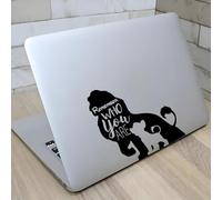 The Lion King Sticker "Remember Who You Are" - Official Design with Simba & Mufasa Silhouette - High-Quality Vinyl Sticker for Car, Laptop & More - Black/White (15 x 17 cm, Set of 2)
