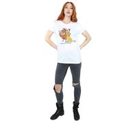 The Lion King Women's Classic Simba Timon & Pumba Cotton Boyfriend T-Shirt in White | Size: Medium The Lion King White M