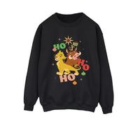 Disney Women's The Lion King Ho Ho Ho Sweatshirt Black Medium