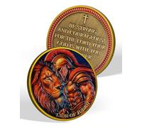 The Lion of Judah Knight Coin, Christian Challenge Coins, Faith Gifts | Spartan Warrior Style Design, Religious Cross Pocket Token, Collectible Gifts for Collectors, Historians, Knight Enthusiasts