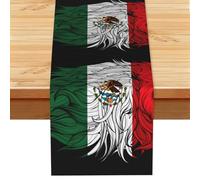 The Lion of the Mexican Flag Printed Farmhouse Table Decor, Spring Picnic Runner, Autumn Leaf Party Ornament
