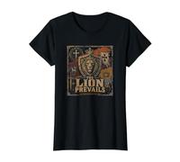 The Lion Prevails Revelation 5 5 Christian Lion Value Graphic T-Shirt, Women, Black, S