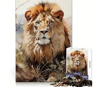 The Lion Stare Jigsaw Puzzles 1000 Piece for Adults Mental Logic Toy Peaceful Fun Firm Cut Cherished Gift (50x75cm)