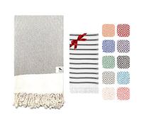 The Lion Textile Beach towel, Bath Towel - Soft, Lightweight, and Quick-Drying Turkish Beach Towels and Hand Towel Set. Perfect Beach Towels for Adults for Bathroom, Beach, Pool, SPA, Gym, and Yoga 94x180cm+40x100cm., Diamond - Grey